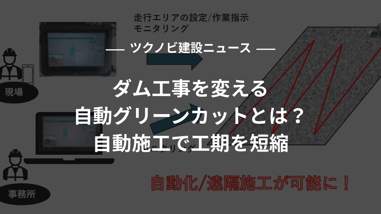 工事を変える自動グリーンカットとは？自動施工で工期を短縮