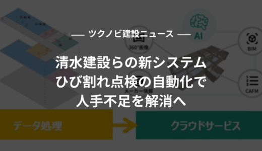 清水建設らの新システム｜ひび割れ点検の自動化で人手不足を解消へ