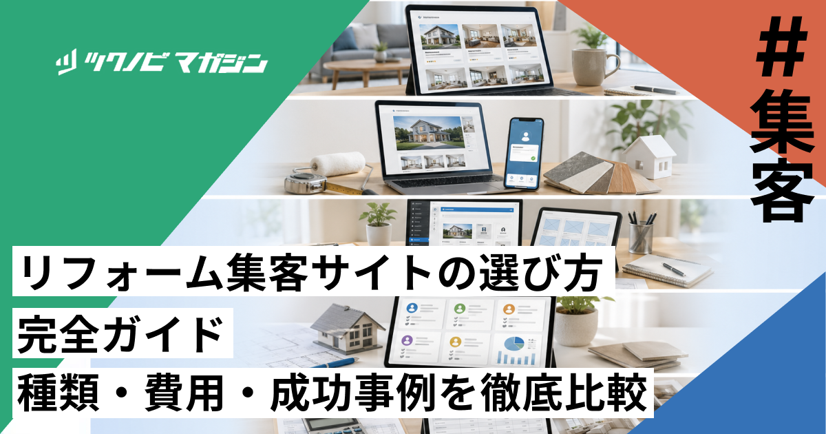 リフォーム集客サイトの選び方完全ガイド｜種類・費用・成功事例を徹底比較